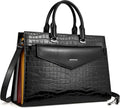 Laptop Briefcase for Women 15.6 in Genuine Leather Beige - Elegant
