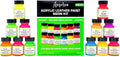 Angelus Leather Paint Set Of 12 Neons 1oz - Vibrant Shoe Customizing