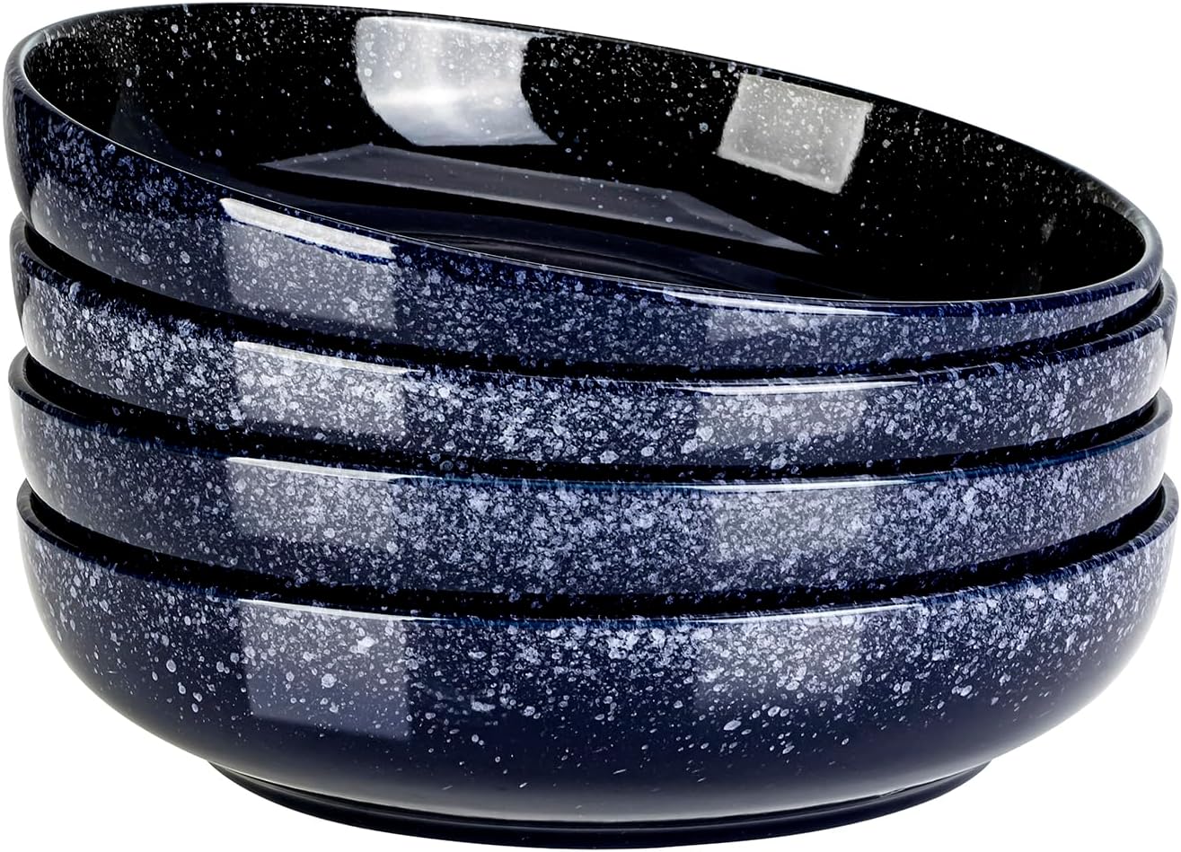 Large Serving Bowls Set of 4 for Pasta and Salad Dishes
