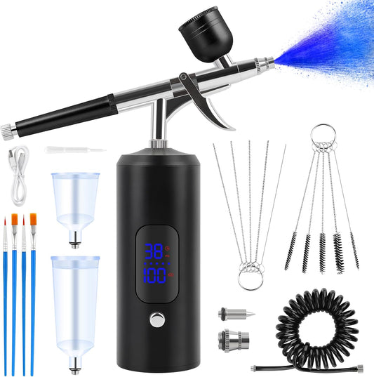 Portable Rechargeable Airbrush Kit for Professionals