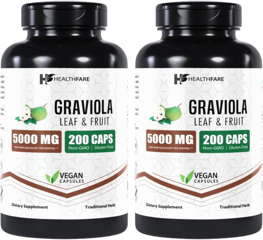 Graviola Extract Capsules 5000mg for Daily Wellness Support