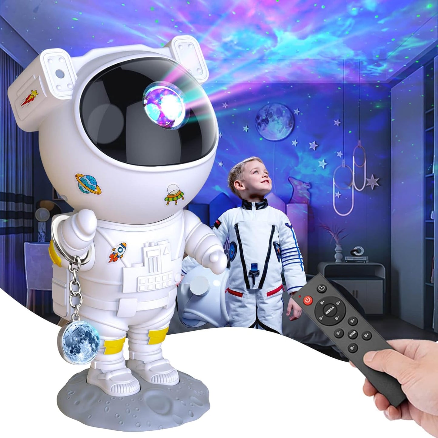 Robot Night Light - Timed Galaxy Projector