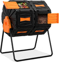 Compost Tumbler Dual Chamber 45 Gallon Compost Bin - Fast, No-Dig