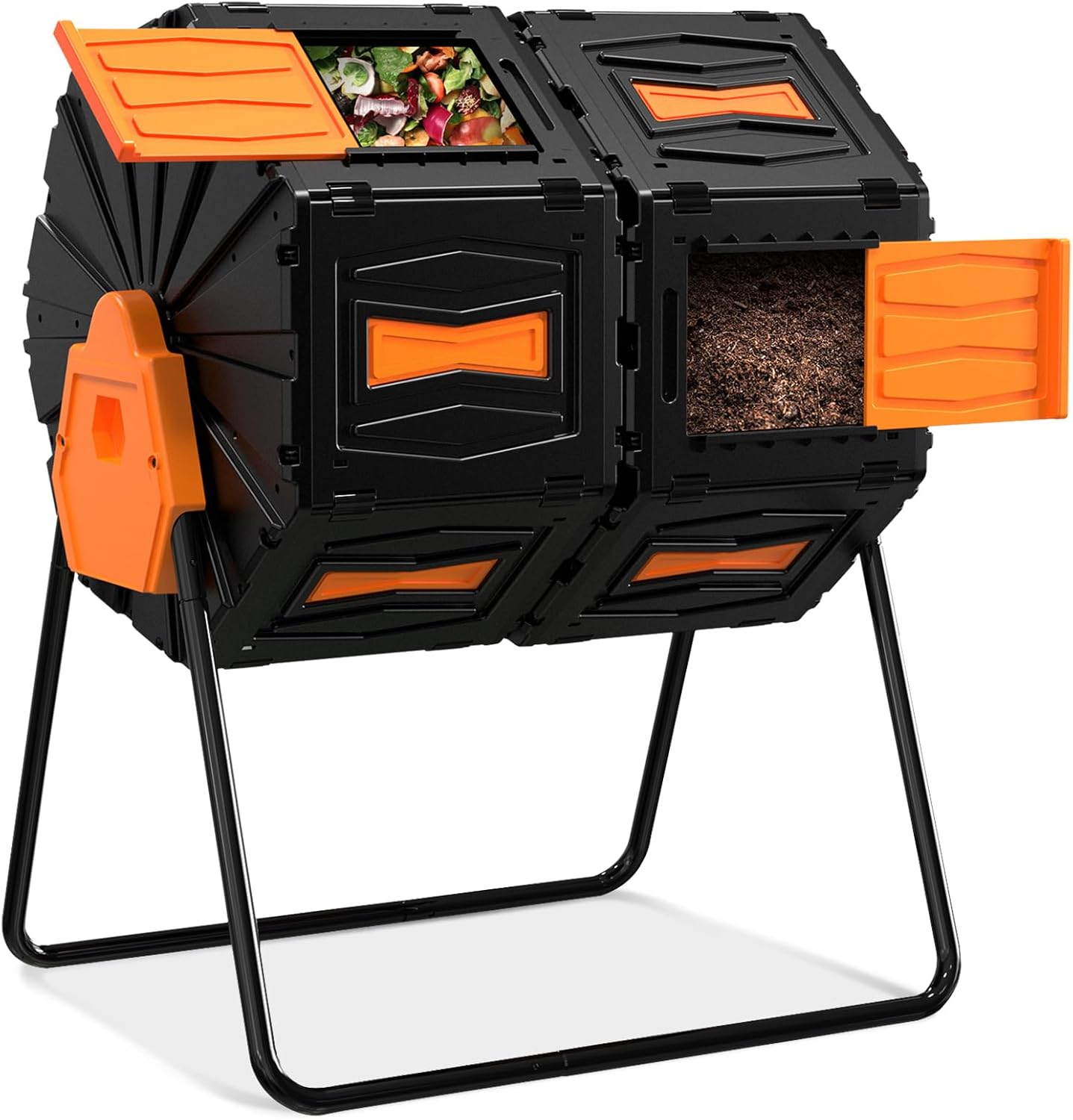 Compost Tumbler for Efficient Outdoor Composting, 45 Gallon