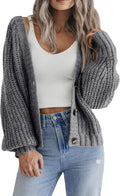 Chunky Knit V Neck Cropped Cardigan Sweater - Cozy Everyday Layer