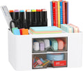 Desk Organizer with 2 Drawers - Compact Desktop Storage for Pens