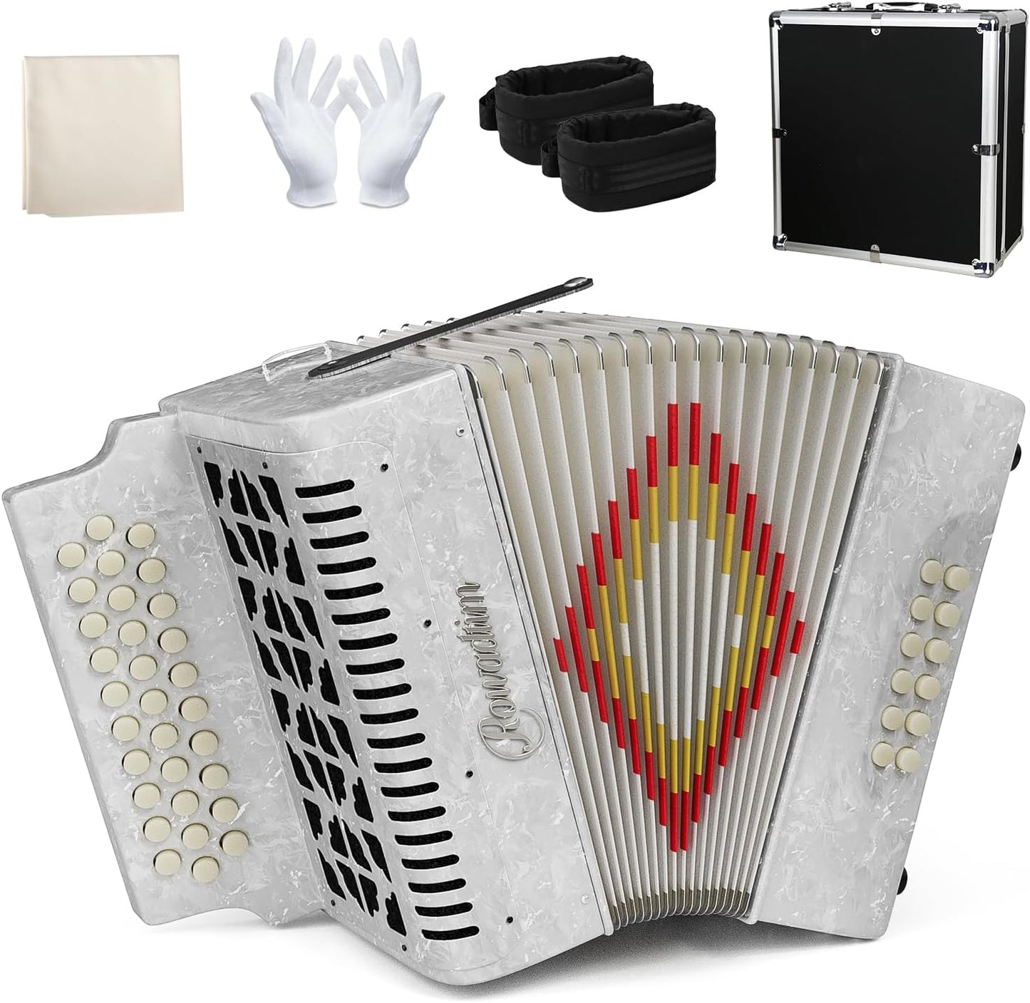 Professional Diatonic Accordion with 31 Keys and 12 Bass