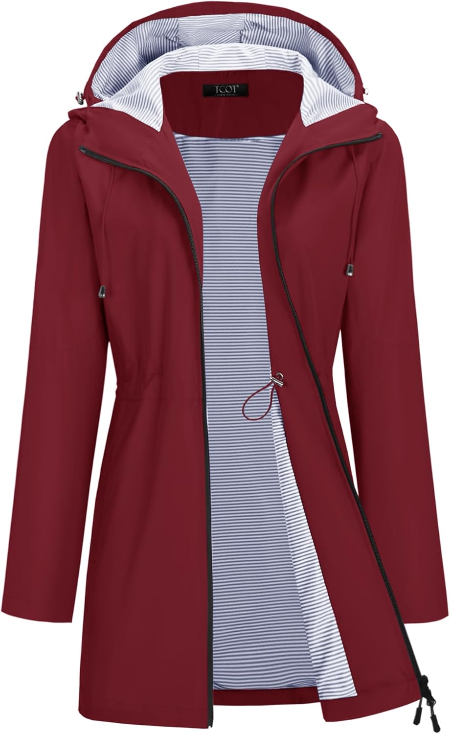 Stylish Waterproof Rain Jacket for Women - TCOT Long Trench Coat