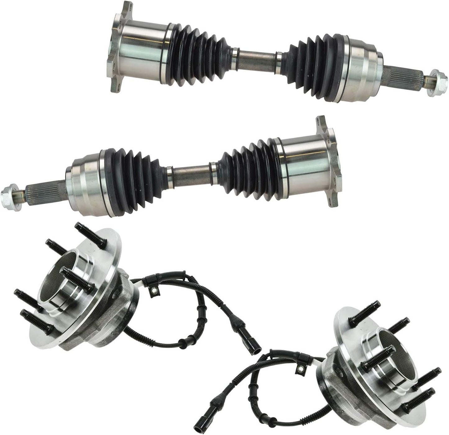 TRQ Front Drivetrain Kit CV Axle Shaft Assembly for F-150