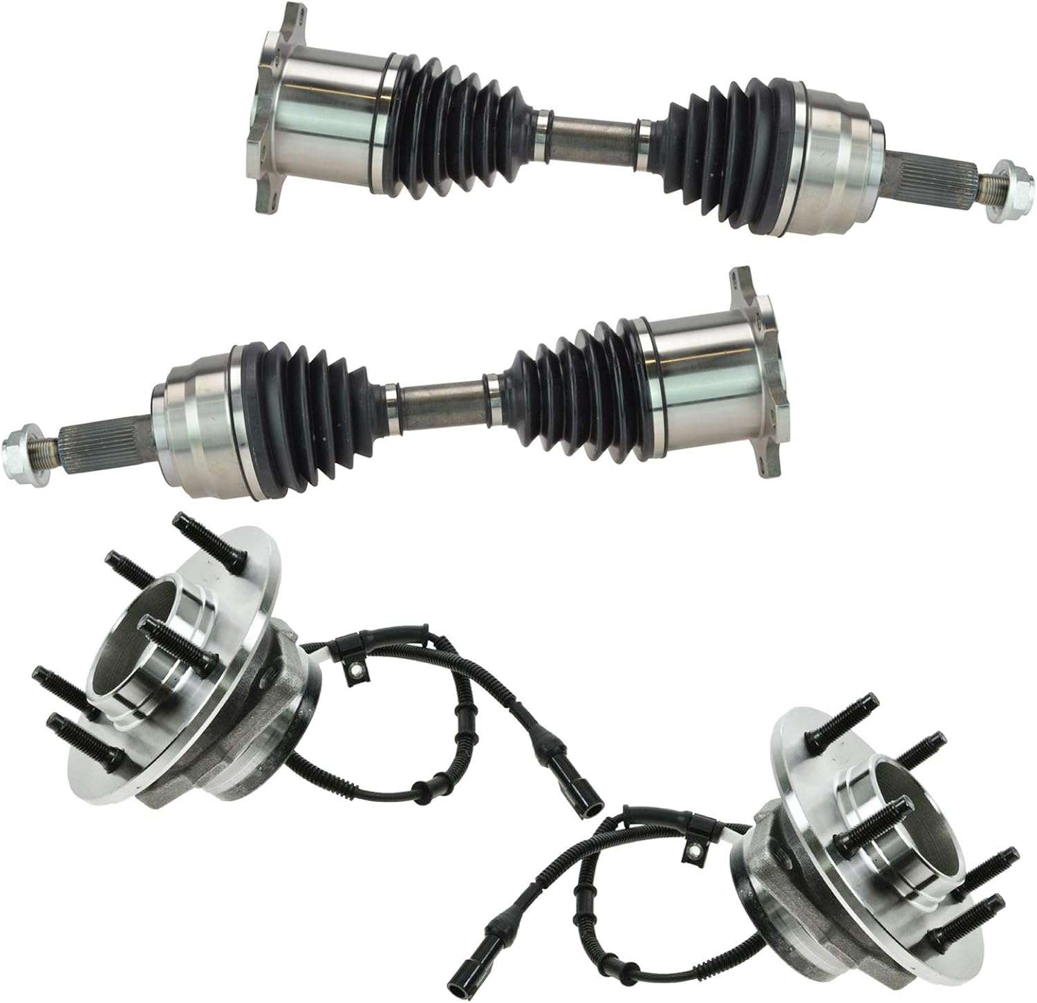 TRQ Front Drivetrain Kit CV Axle Shaft Assembly for F-150