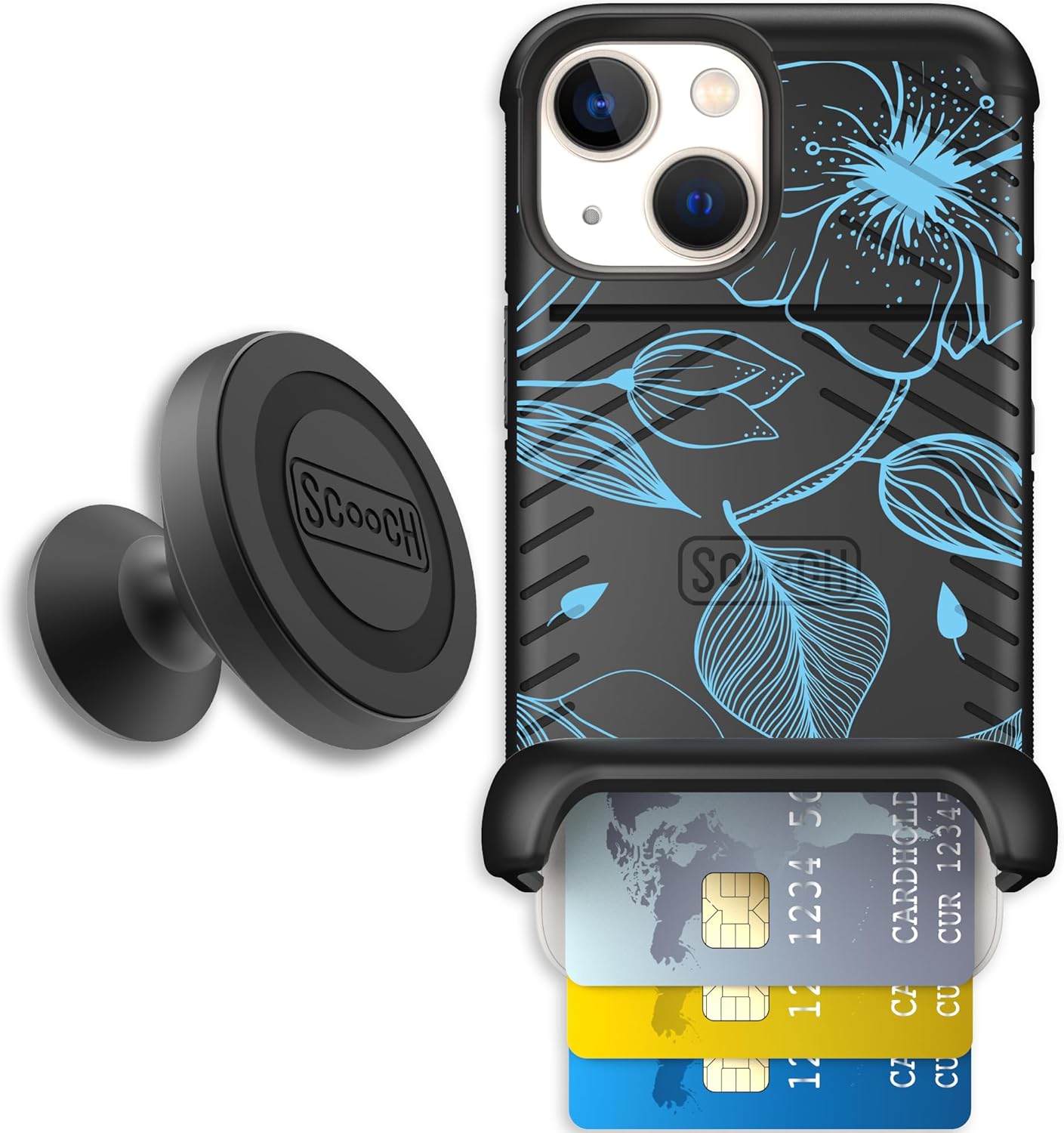 Scooch iPhone 13 Mini Case with Card Holder and Kickstand