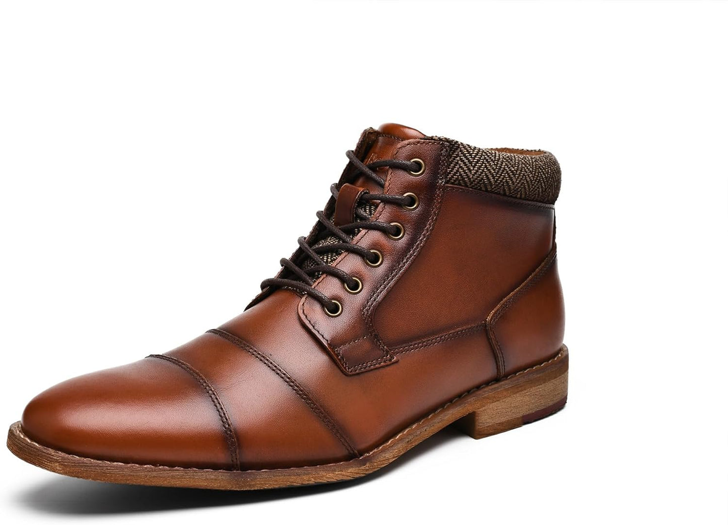 Mens Fashion Dress Boots - Black Genuine Leather Classic Style