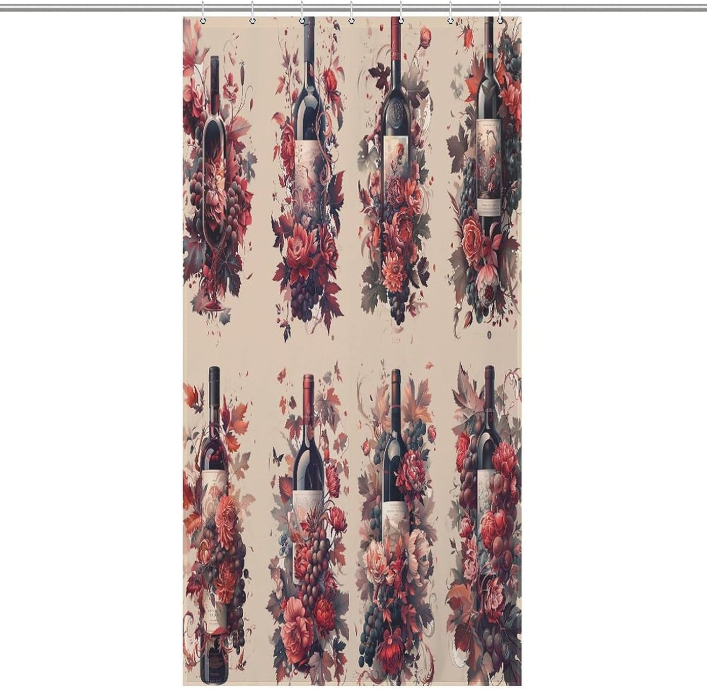 Romantic Red Wine Art Shower Curtain