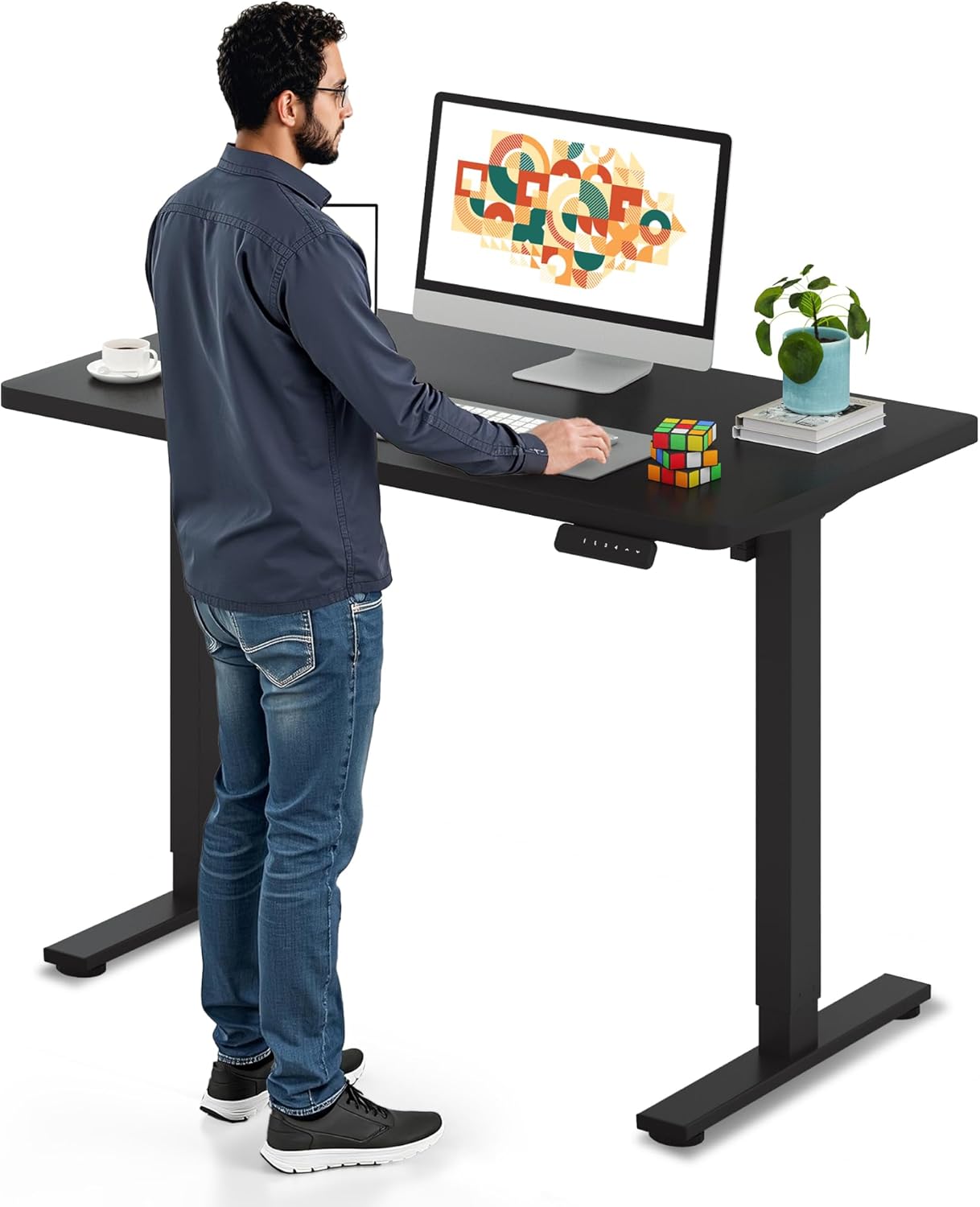 Electric Standing Desk 40 x 24 Inches with Height Adjustment
