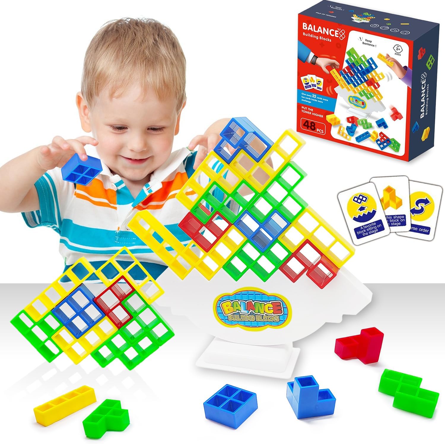Family Fun with 48Pcs Tetra Balance Tower Game