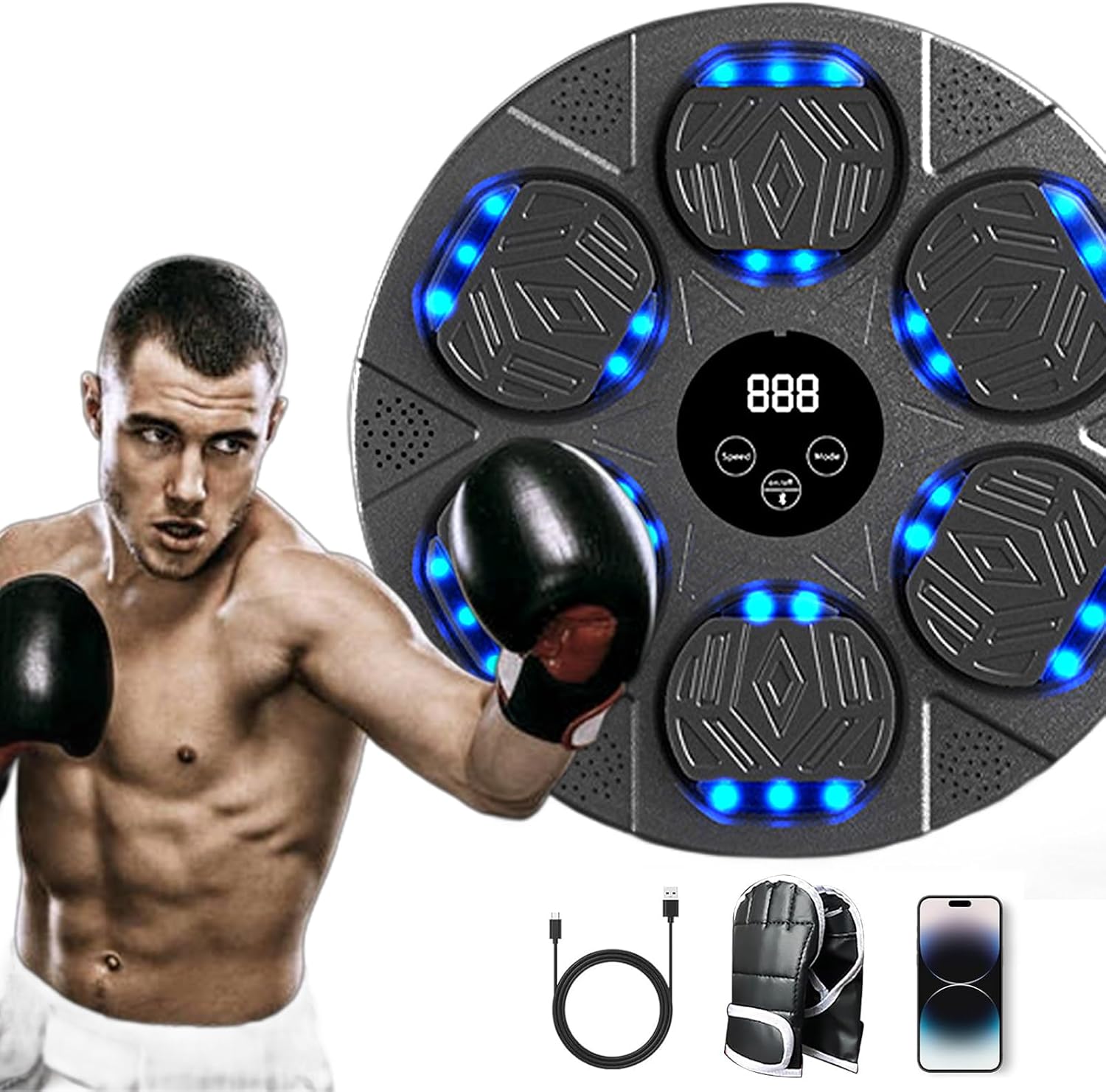 2024 Music Boxing Machine: Smart Bluetooth, LED Target, Upgrade