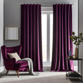Grape Purple Velvet Curtains for Living Room - Luxury Blackout Panels