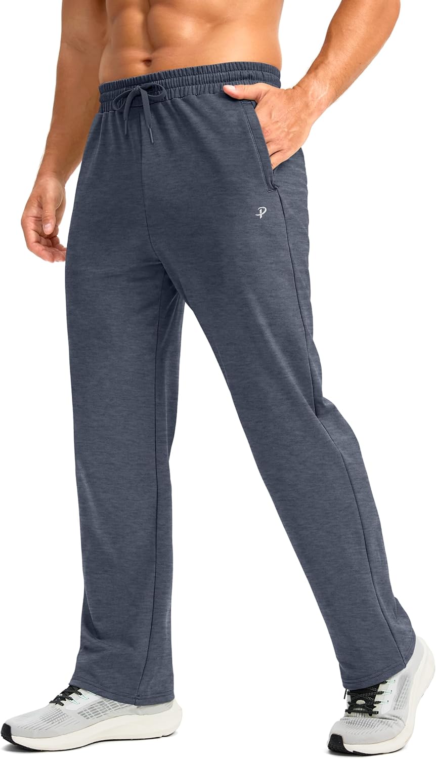 Pudolla Men's Fleece Lined Sweatpants for Winter Workouts