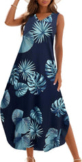 Zilcremo Summer Casual Loose Sundress Maxi Dress - Breathable Comfort