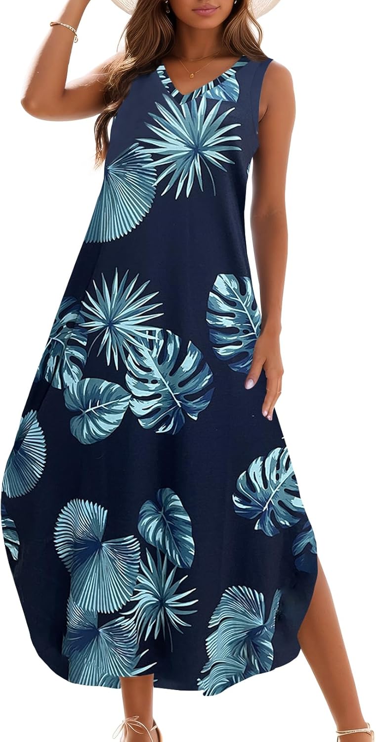 Zilcremo Women's Summer Casual Loose Sundress Long Dress Review