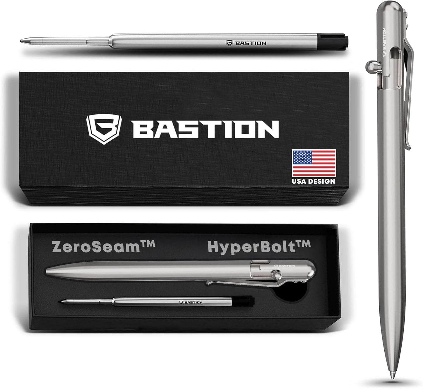 BASTION Luxury Slim Bolt Action Pen - Durable EDC Titanium Pen