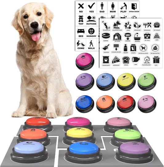 Dog Buttons for Communication - 9 Pcs Talking Button Set