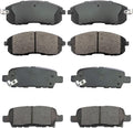 Front & Rear Ceramic Brake Pads Replacement for 2007-2013 Nissan