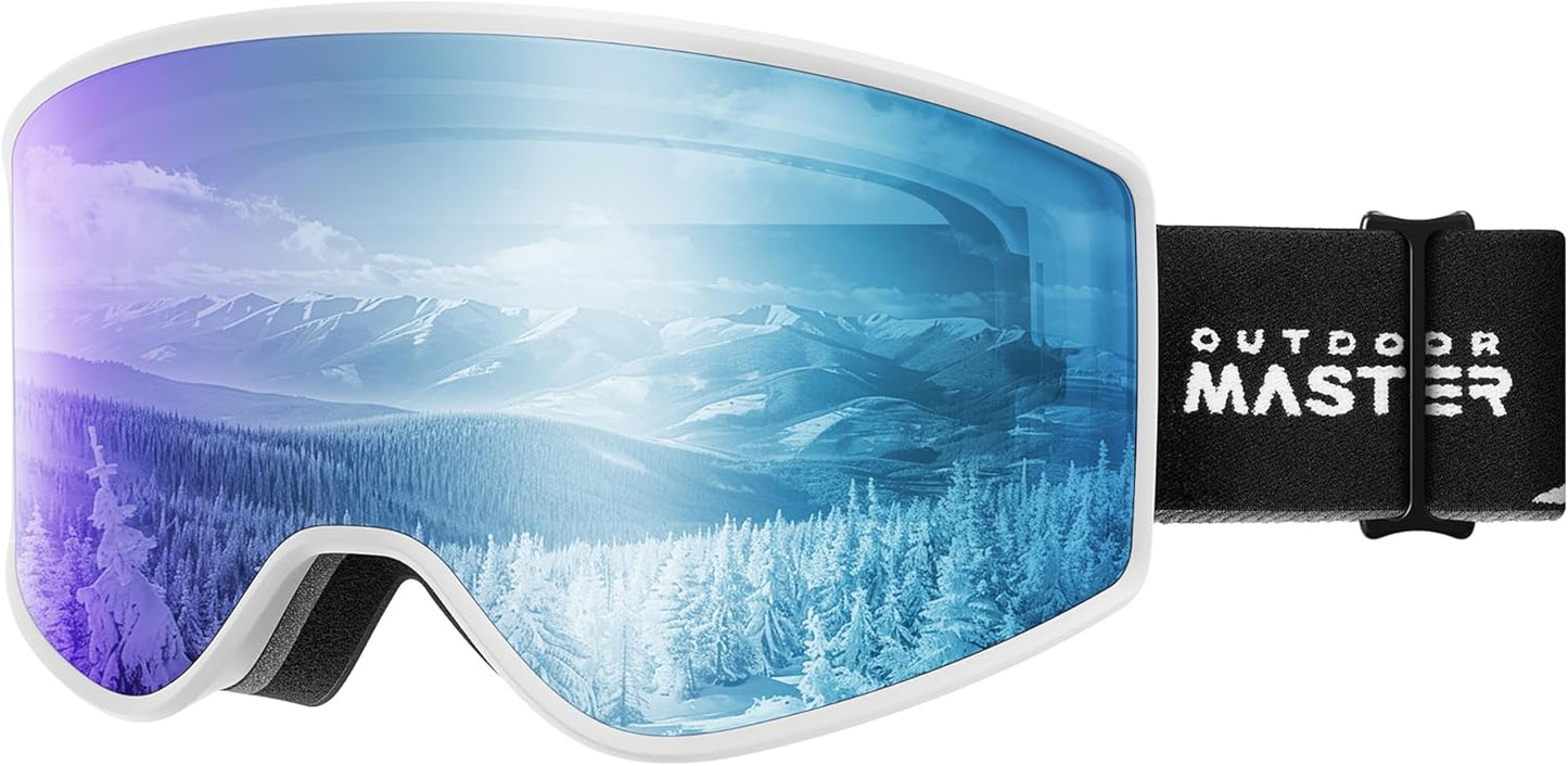 OutdoorMaster Frameless OTG Ski Goggles: Easy Lens Change System