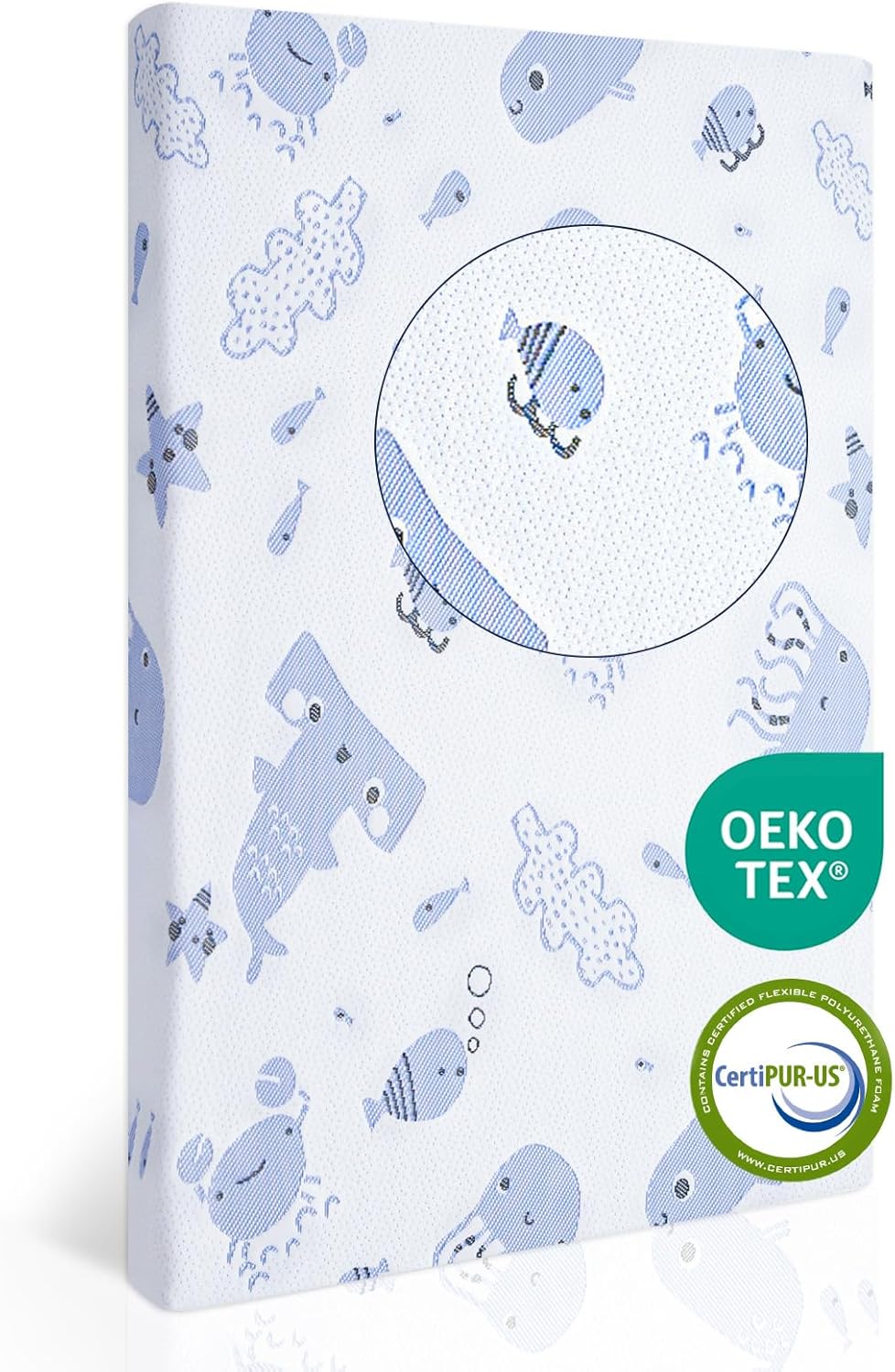 Pack and Play Mattress Pad with Dual-Sided Memory Foam Design