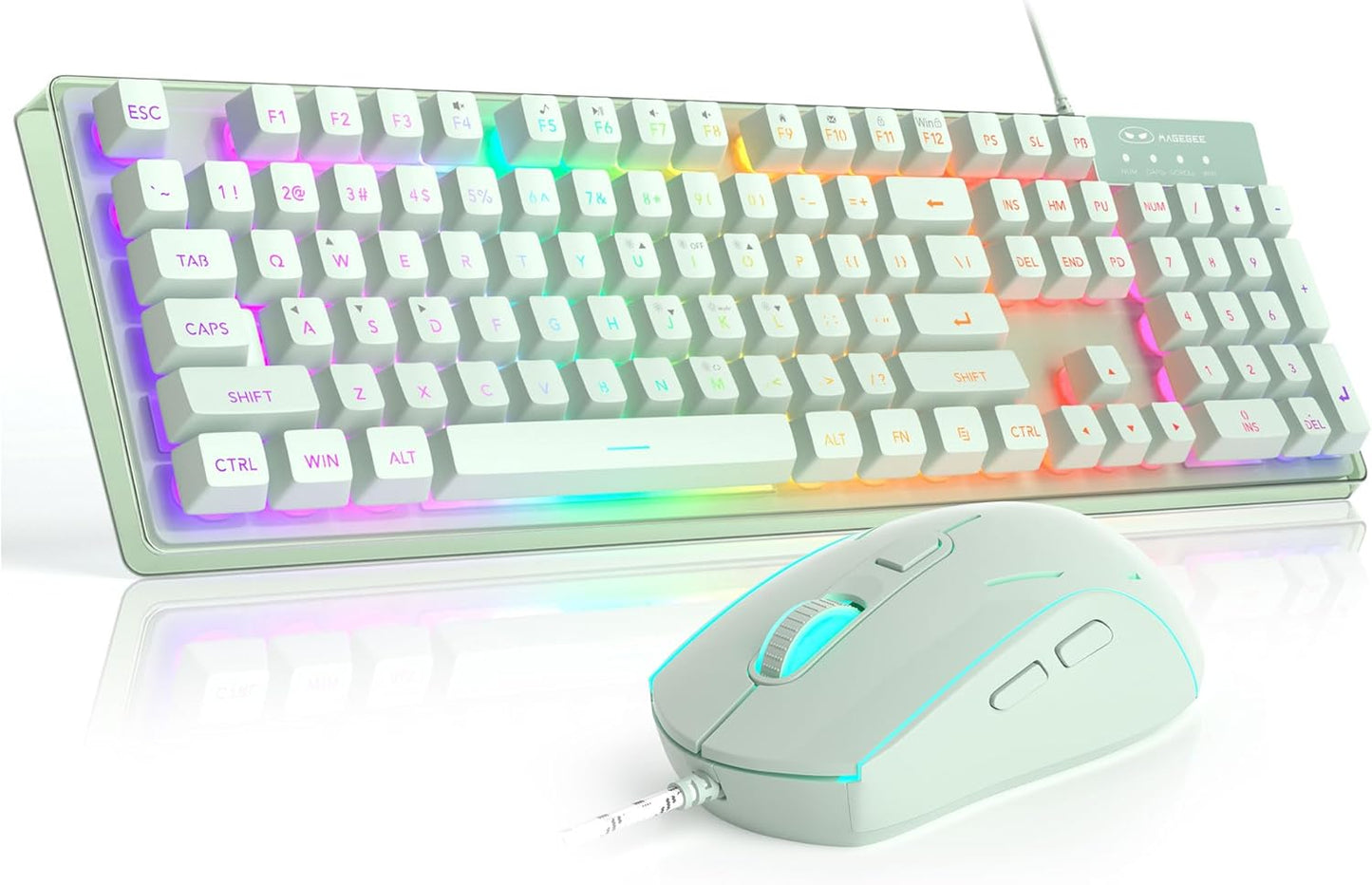 MageGee K1 RGB LED Backlit Gaming Keyboard and Mouse Combo