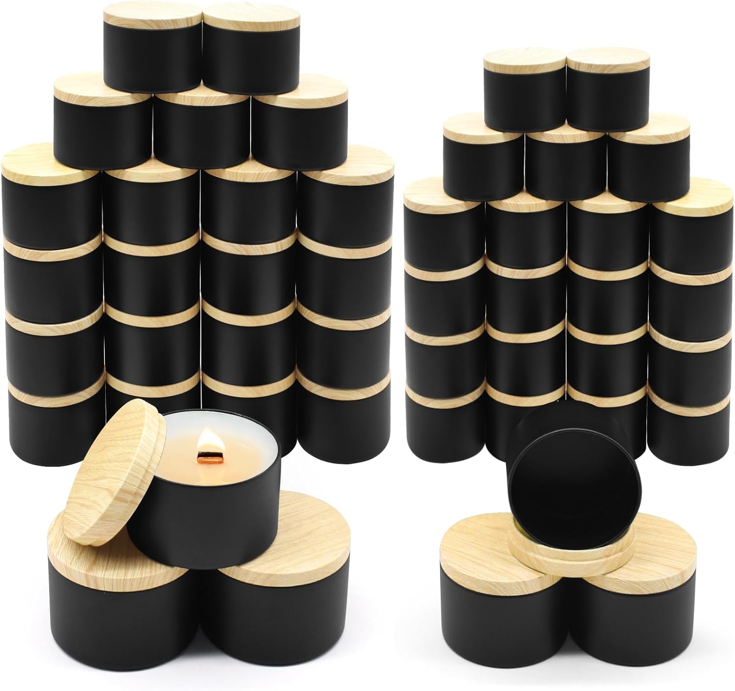 48-Pack Candle Jars for DIY Projects - Perfect for Gifts