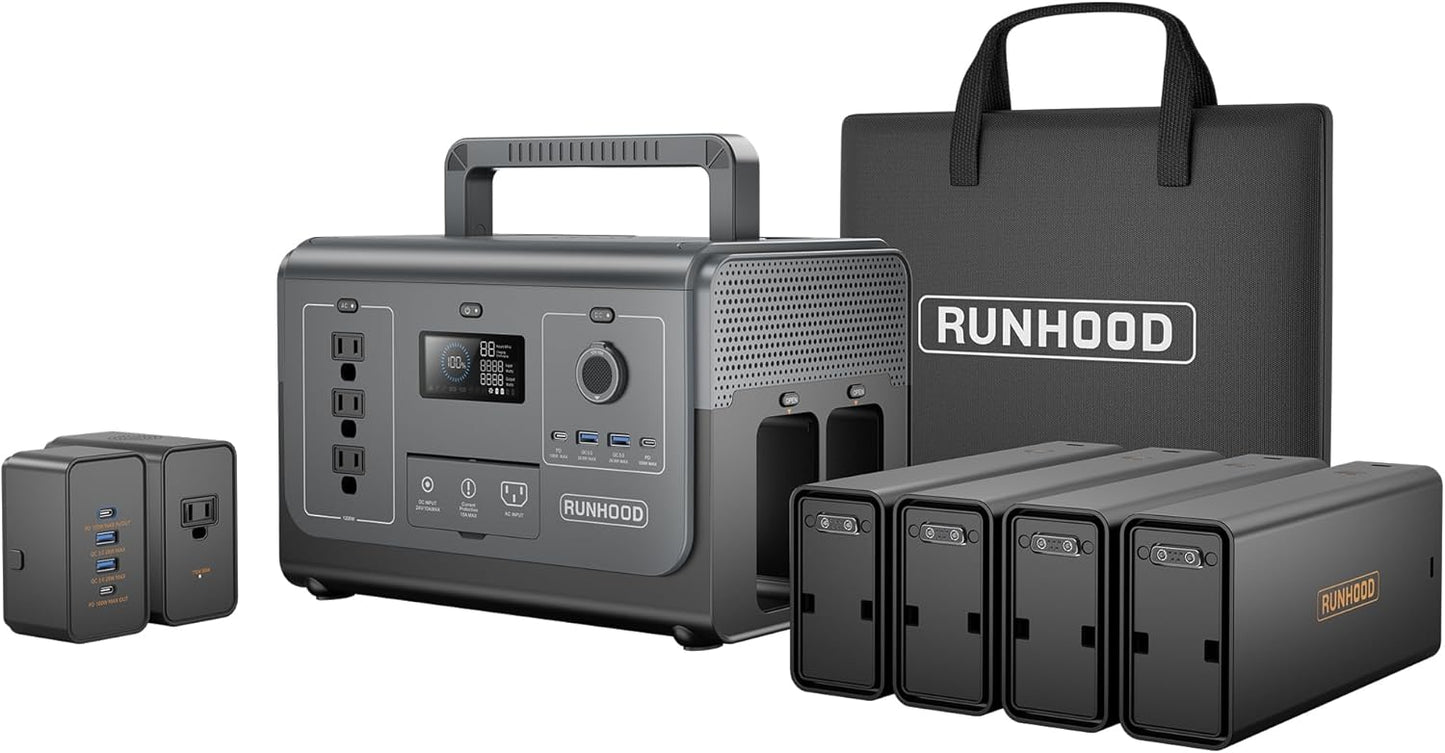 RUNHOOD Solar Generator Rallye 1200 Pro: Quick Restore Power