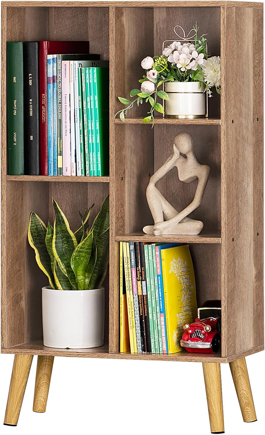 Mid-Century Modern 3 Tier Bookshelf for Stylish Storage