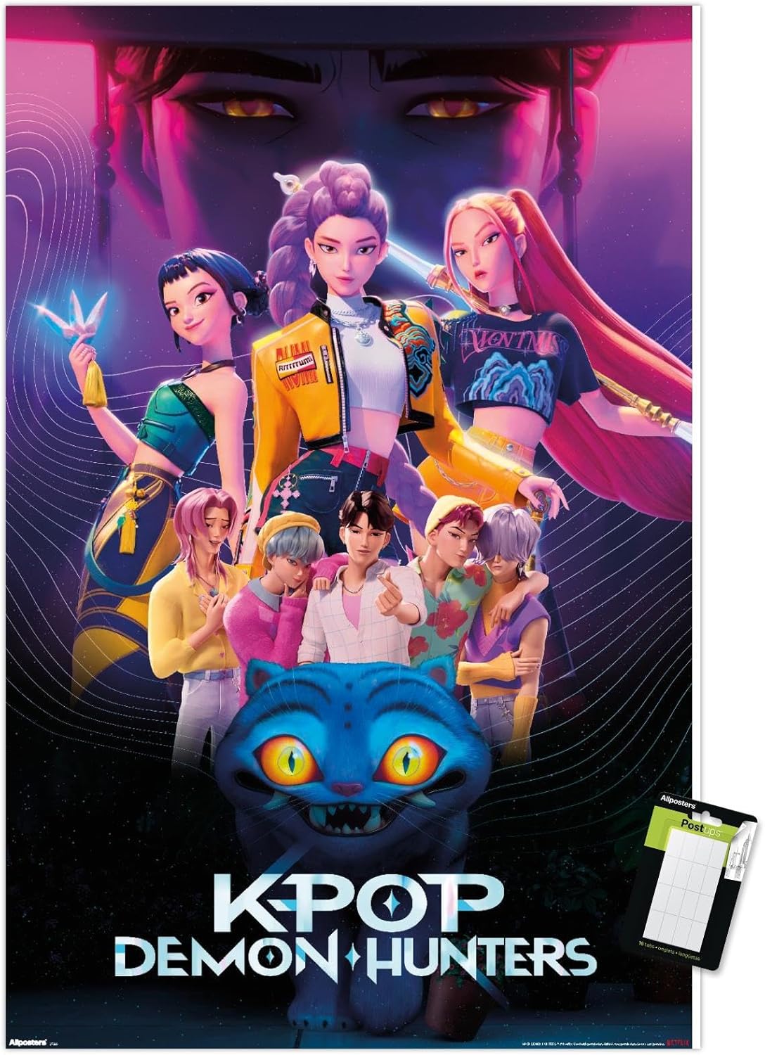 Netflix KPop Demon Hunters 2025 Group Wall Poster Bundle
