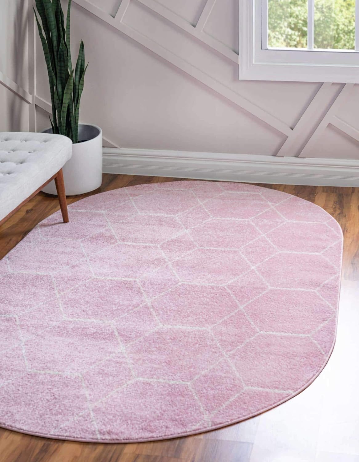 Unique Loom Trellis Frieze Collection Area Rug - Geometric Design