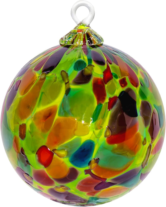 Handmade Blown Glass Ornament - Colorful Holiday Decor Gift