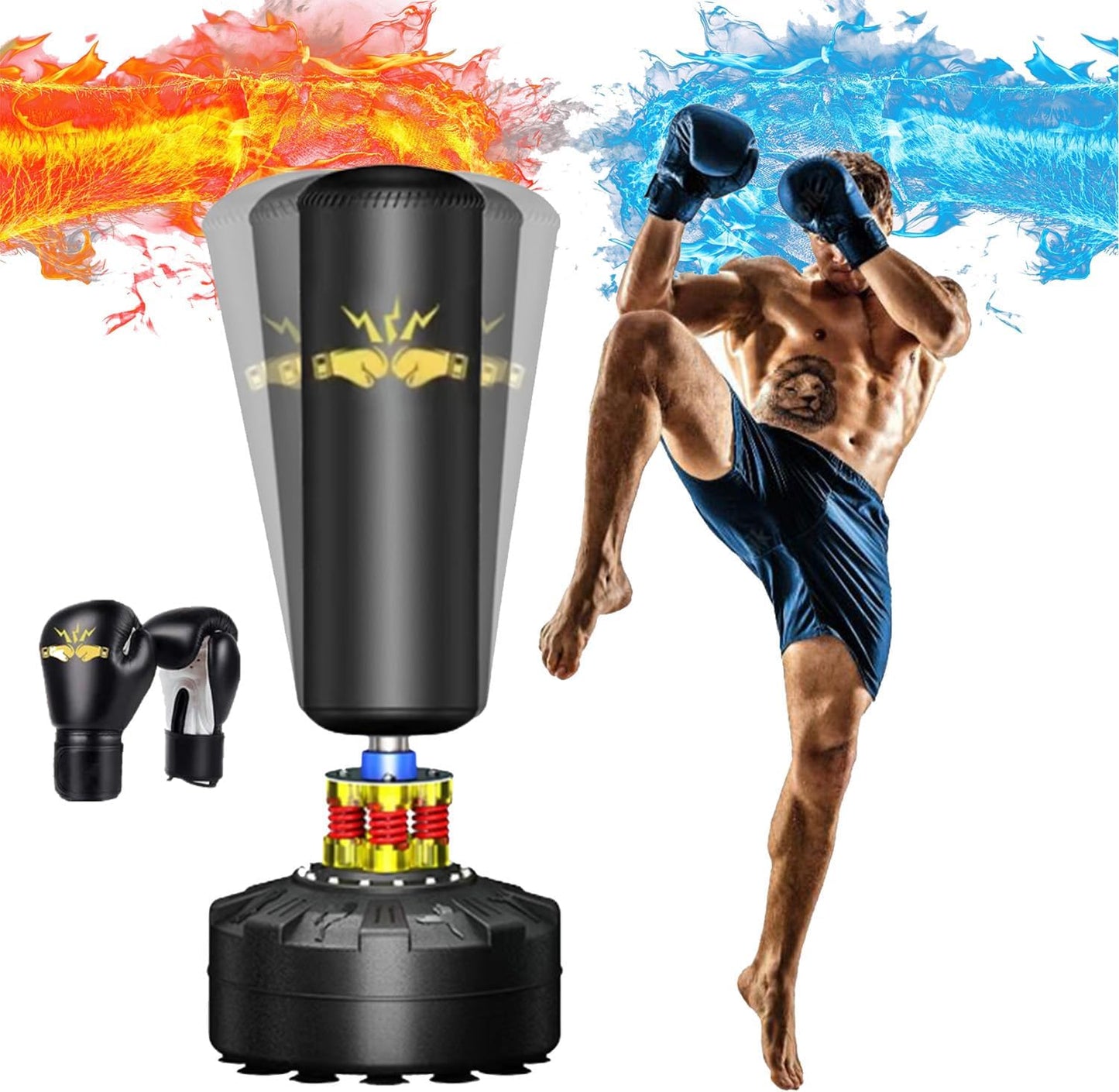 OKUGAFIT 70'' Freestanding Punching Bag - Ultimate Adult Fitness
