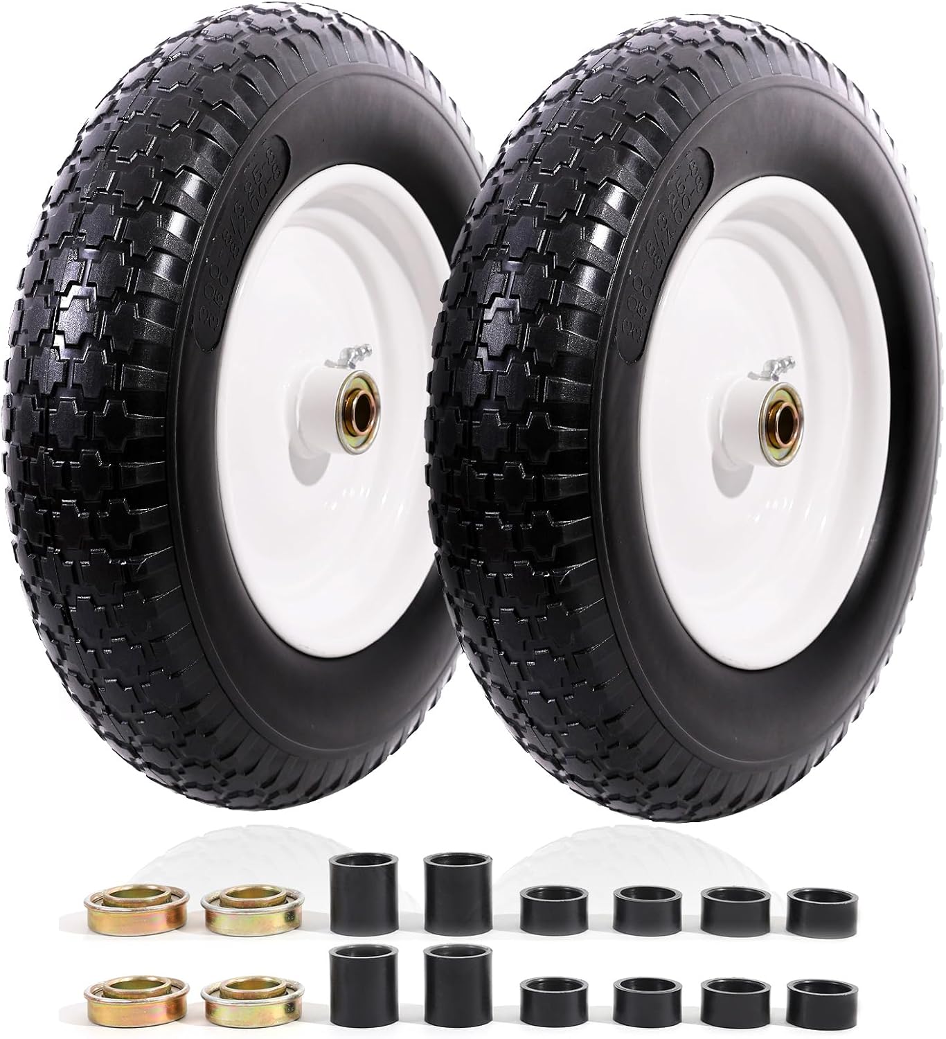 MZREXN 14.5in Flat-Free Wheelbarrow Tire for Easy Replacement