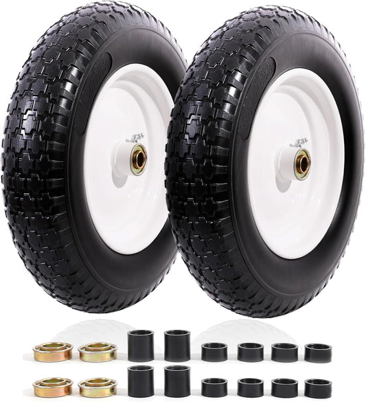 MZREXN 14.5in Flat-Free Wheelbarrow Tire for Easy Replacement