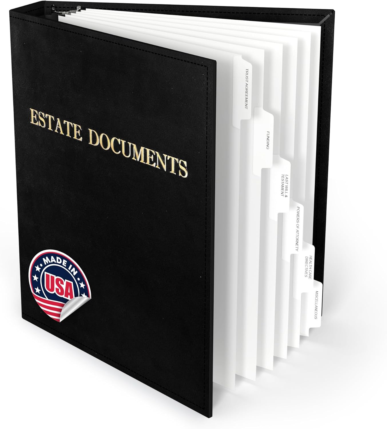 Estate Planning Binder DX with Pre-Labeled Tabs for Easy Access
