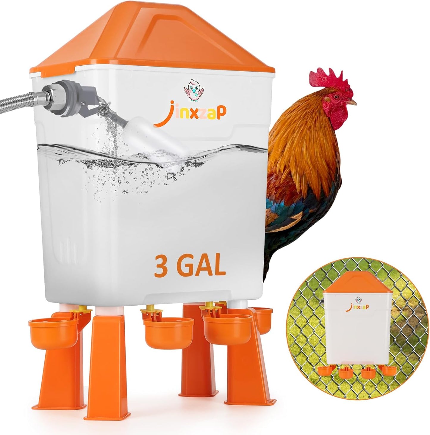 JinxZap Auto Chicken Waterer: Hassle-Free Hydration!