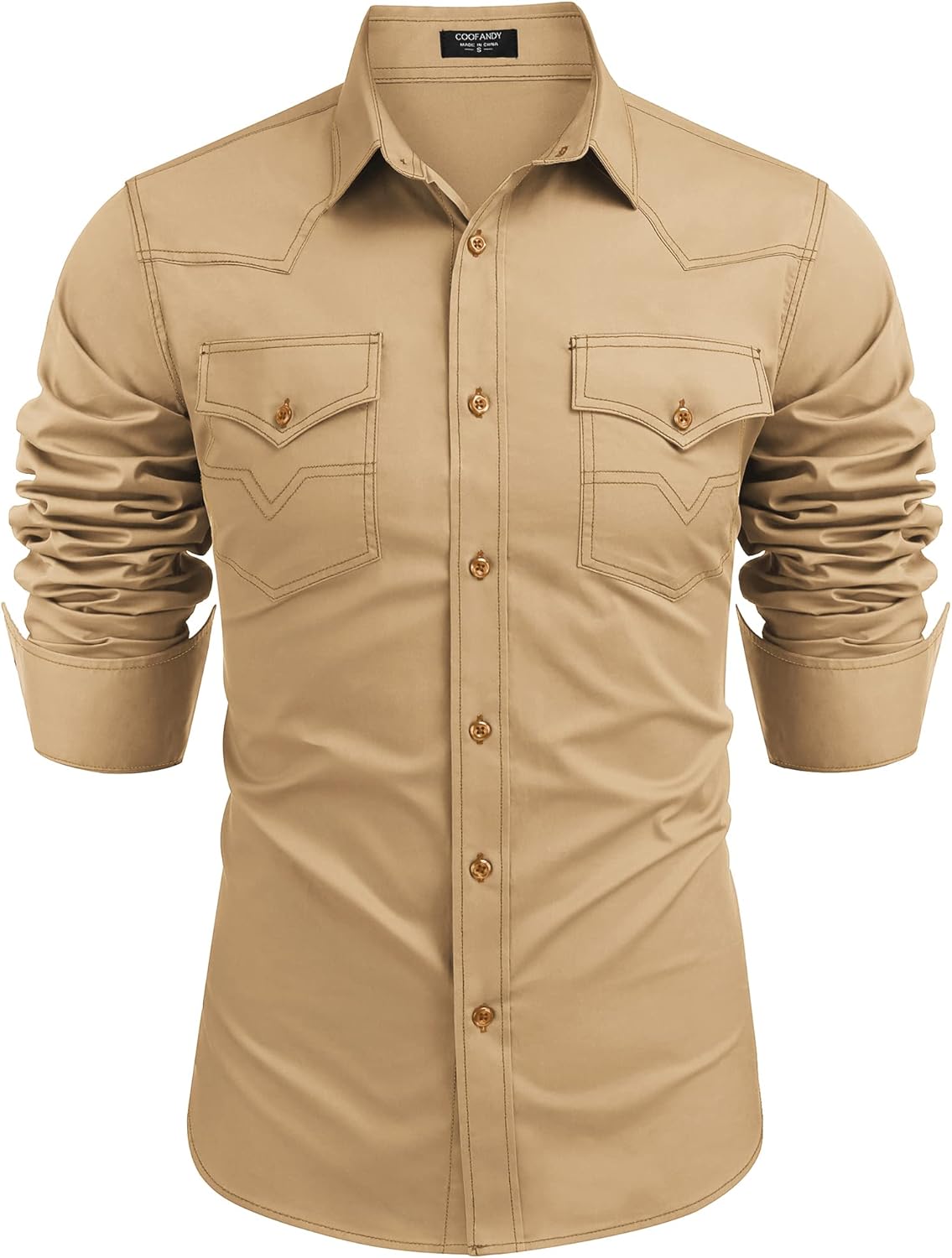 COOFANDY Men's Western Cowboy Shirts for Casual Work Style