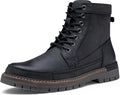 Mens Chukka Motorcycle Boots with Side Zipper - Casual Combat Style