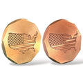 USA Flag Copper Golf Markers Set