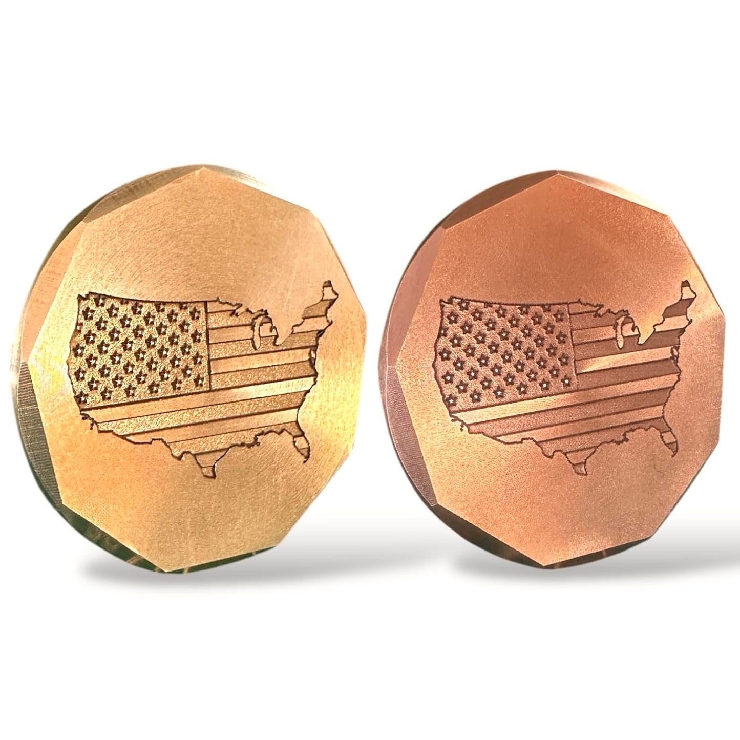 USA Flag Copper Golf Markers Set