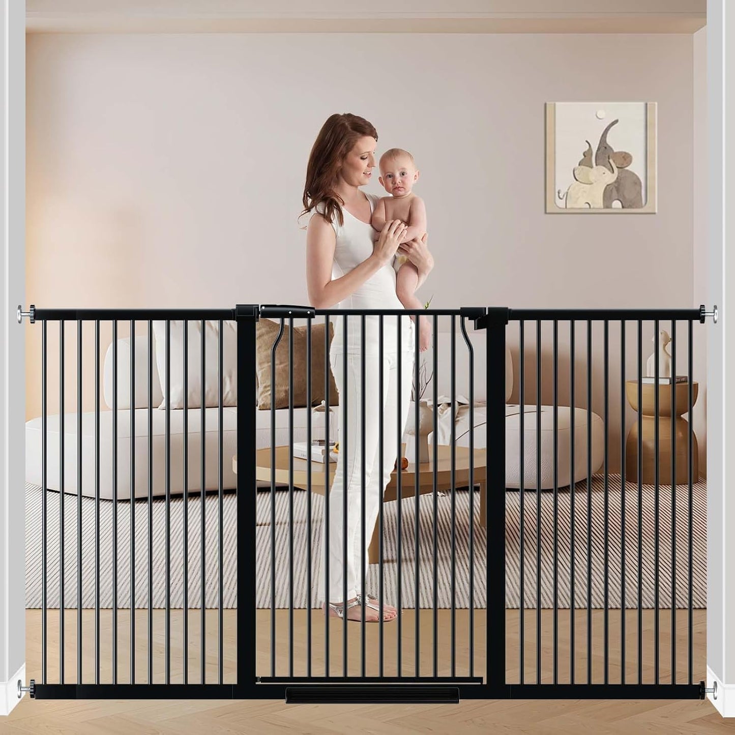 Extra Wide Baby Gate 65.7-72.2 Inches for Safety and Security