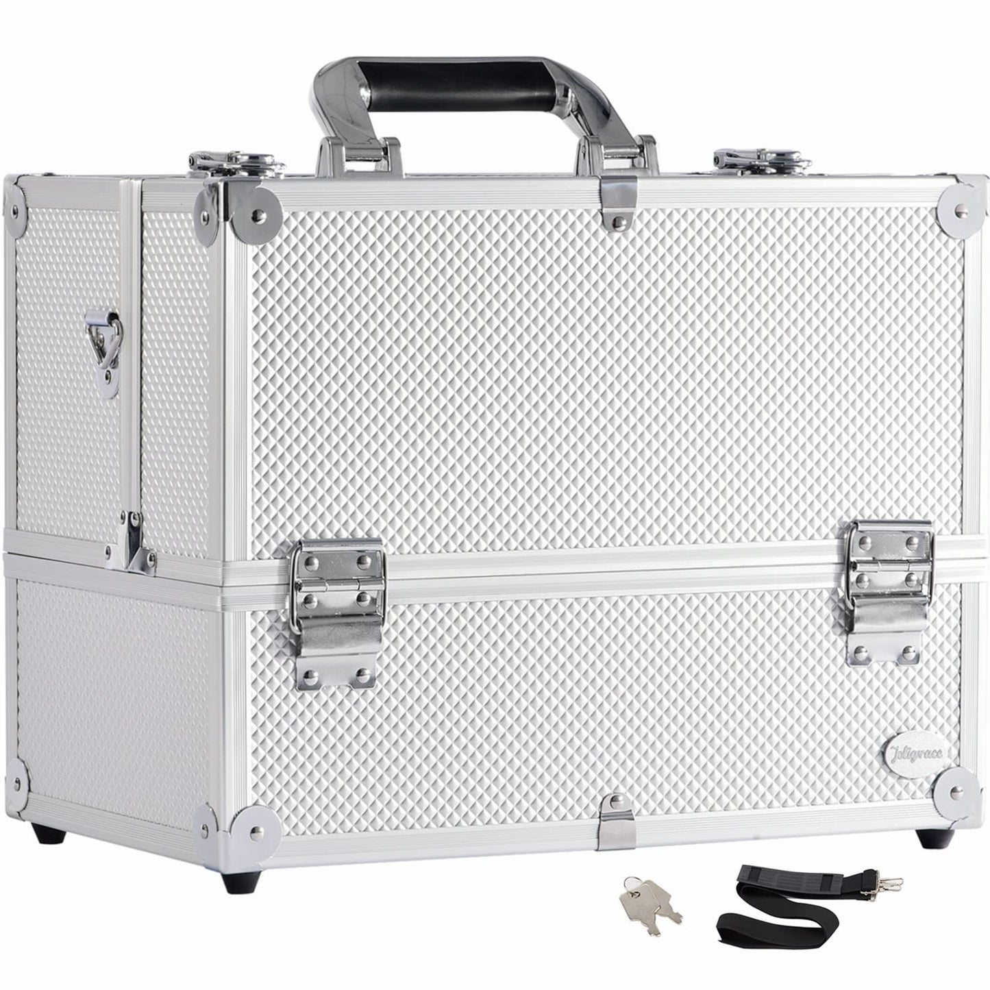 Joligrace Extra Large Makeup Train Case for Artists and Crafters