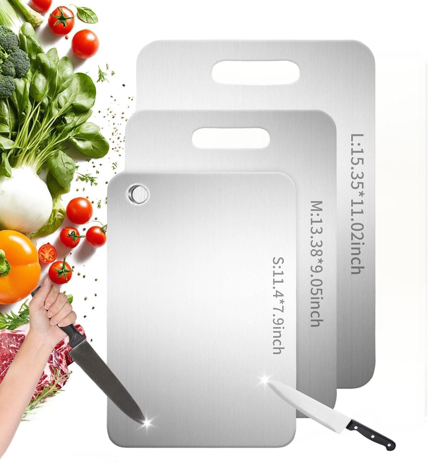 Katuchef Titanium Cutting Board - Durable Non Toxic Kitchen Tool