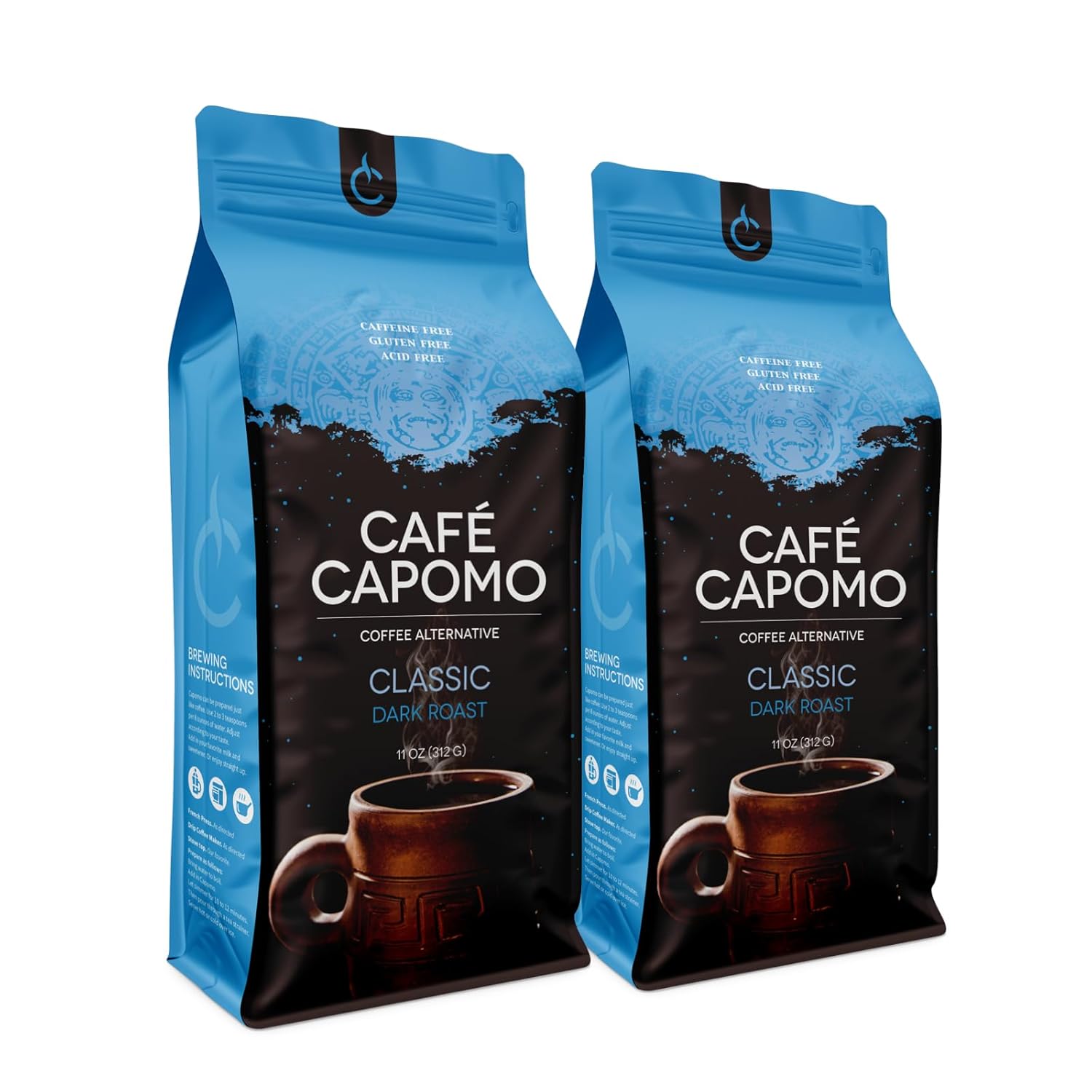 Capomo Coffee Alternative - Caffeine Free Dark Roast Delight