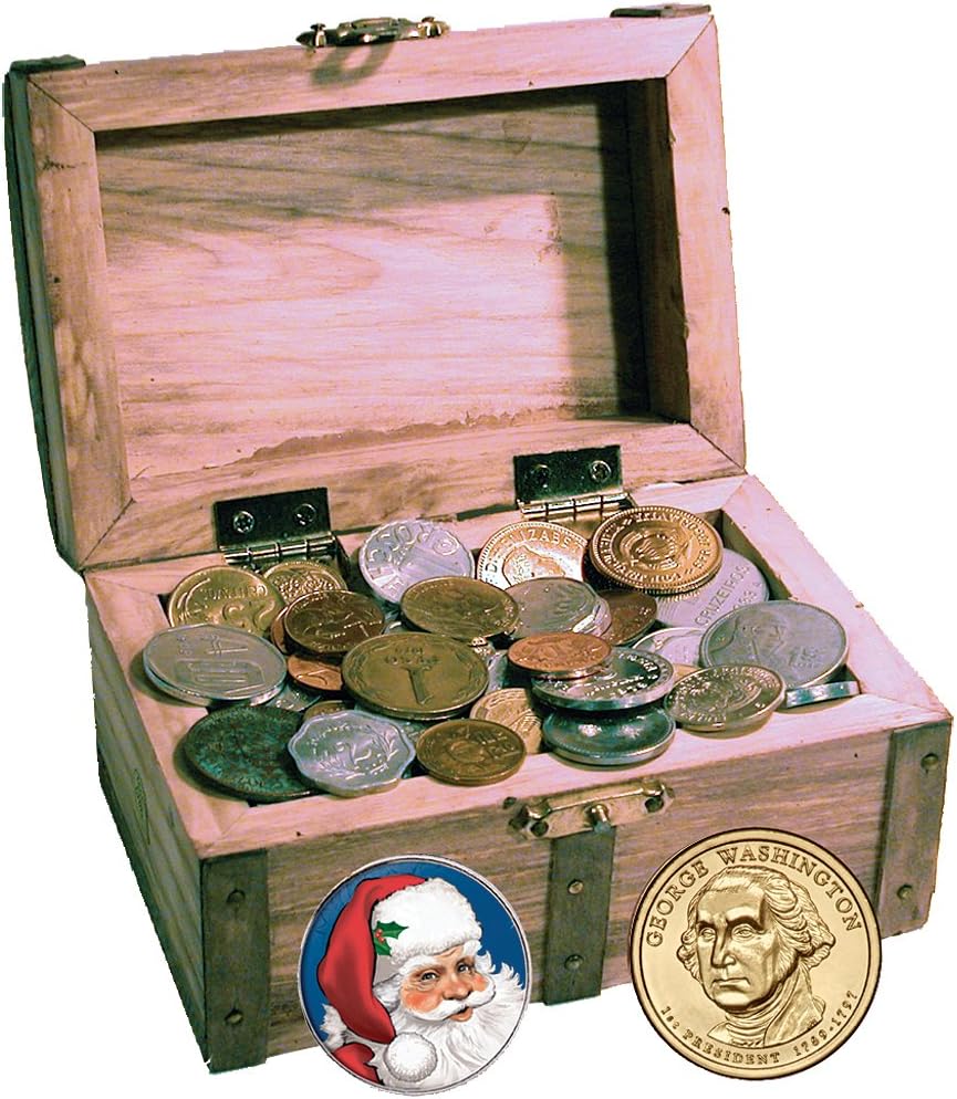 St. Nick's Treasure Chest with Genuine Coins and Certificate